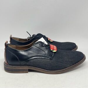 Dexter Comfort Kal Ox Shoes Mens 12 Black Faux Leather Denim Casual Oxford